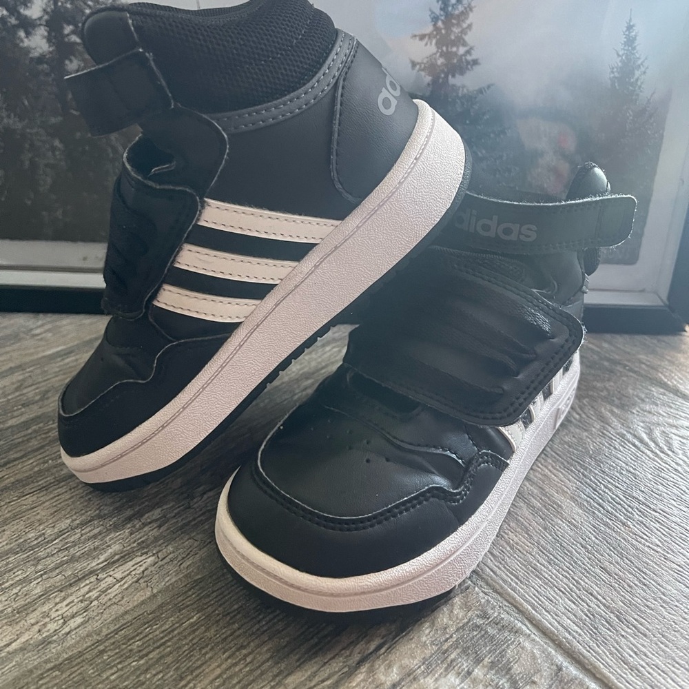 Black and white Adidas
